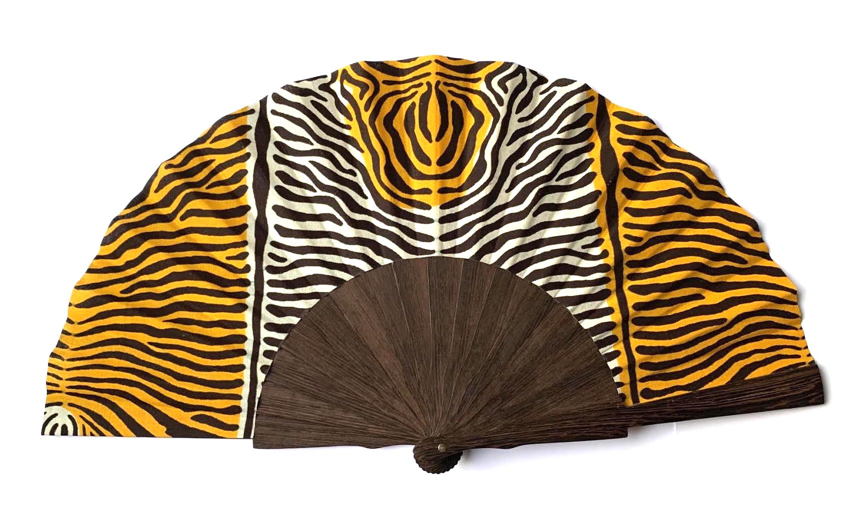 Olelé Yellow & White Africa Hand Fan