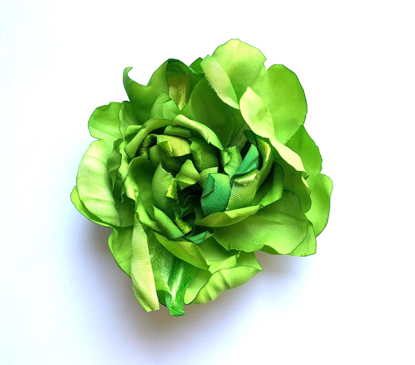 Bright Green Flower Flower Brooch & Hair Clip