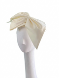 Kirsi Nisonen Ivory White Satin Bow Turban