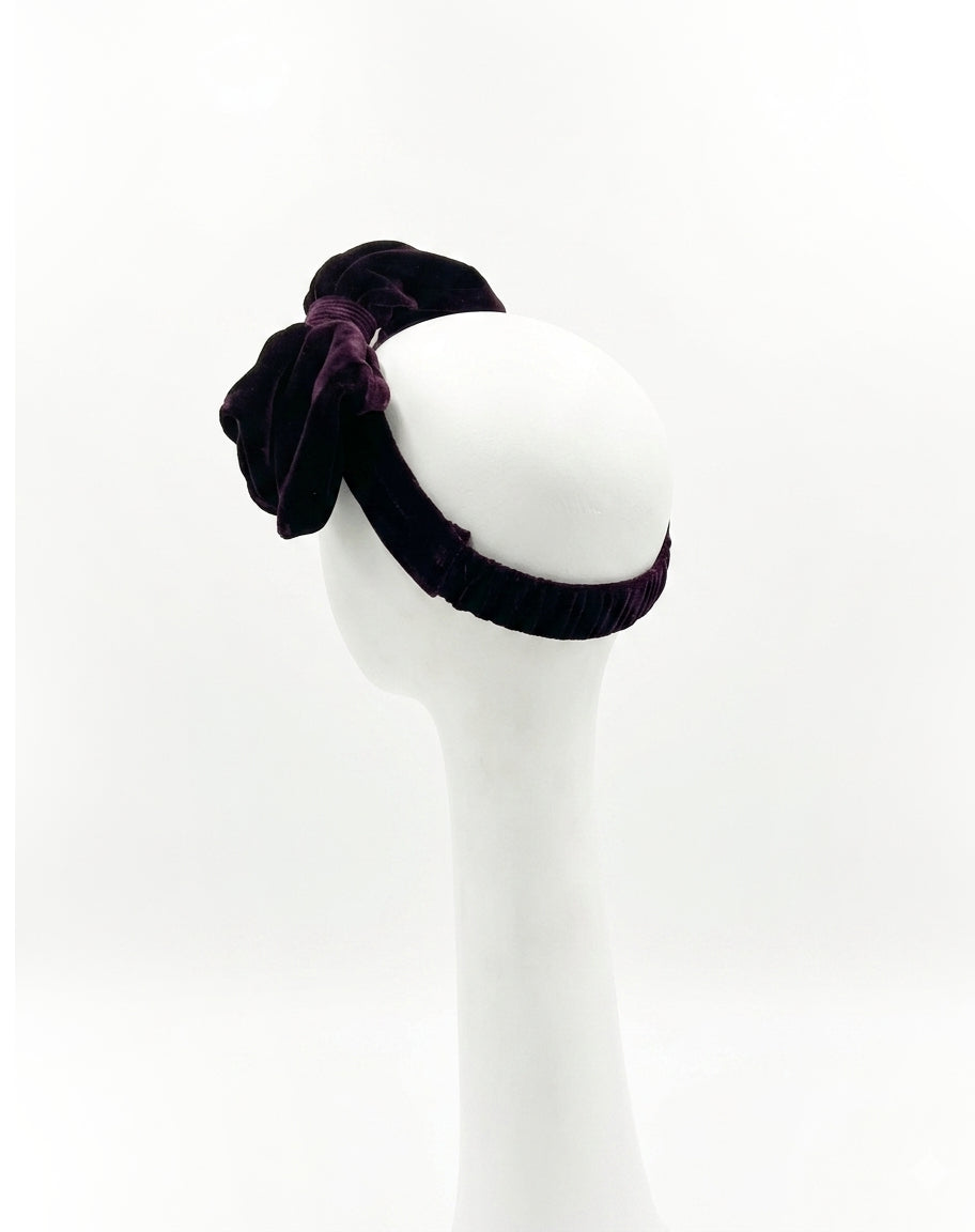 Kirsi Nisonen Plum Hair Band with Cat Ear Bow
