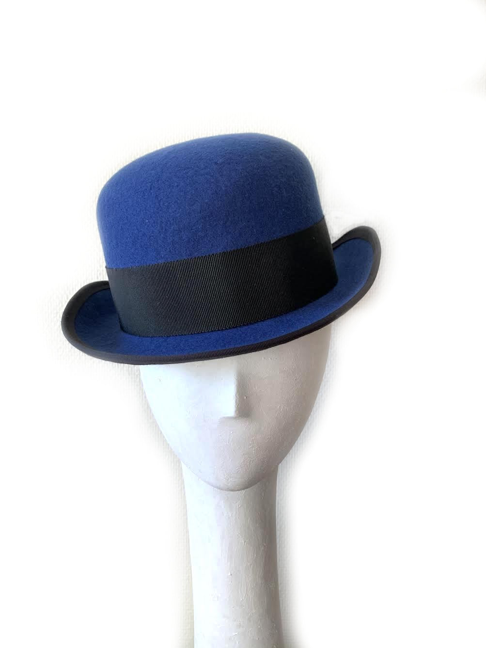 Kristina Dragomir Blue Bowler Hat