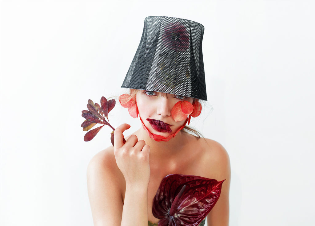 Kristina Dragomir Elegant Bucket Hat with Flowers