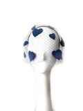 Kristina Dragomir Blue Heart Veil Headband
