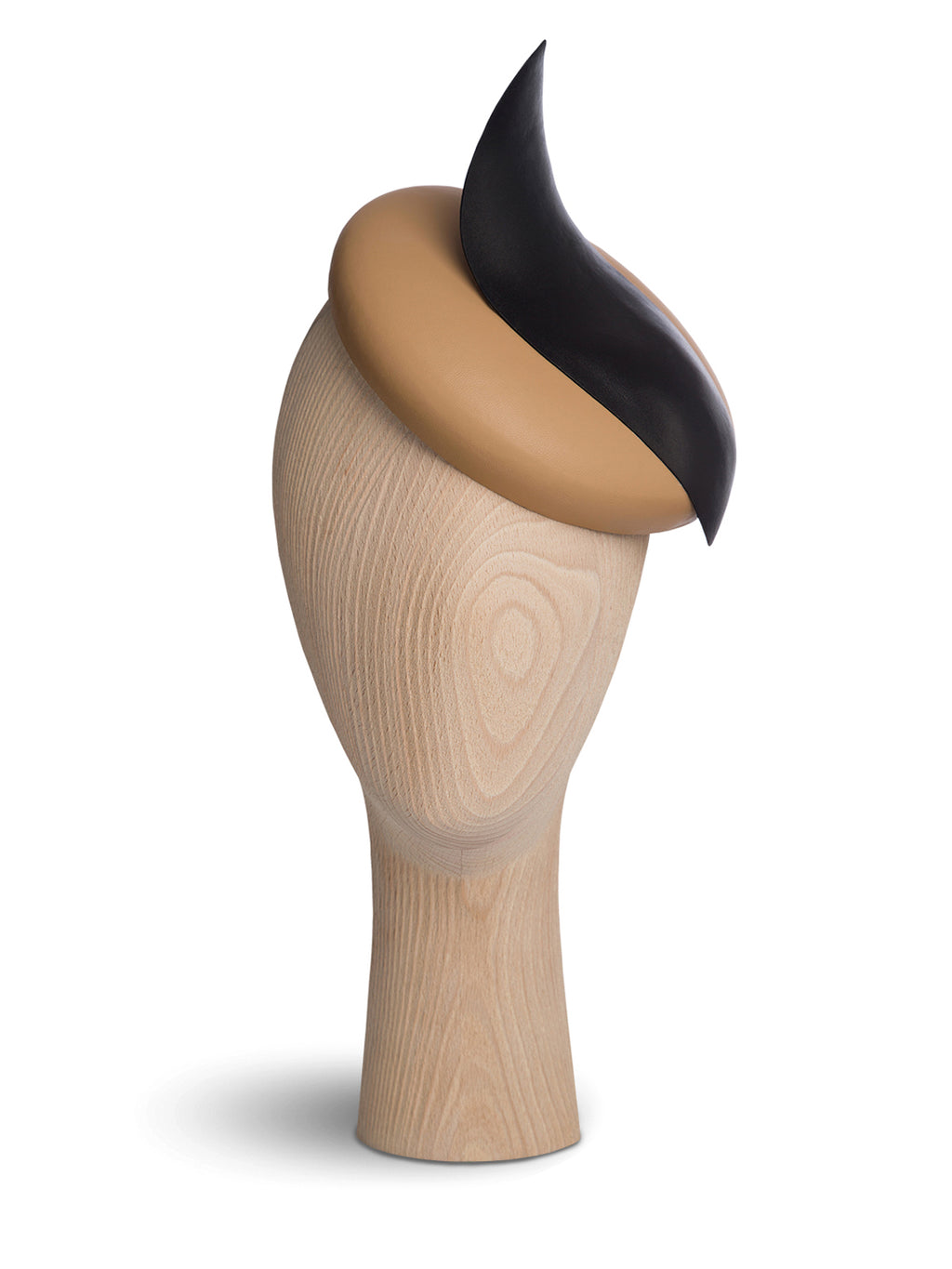 Kristina Dragomir Beige Black Mini Beret