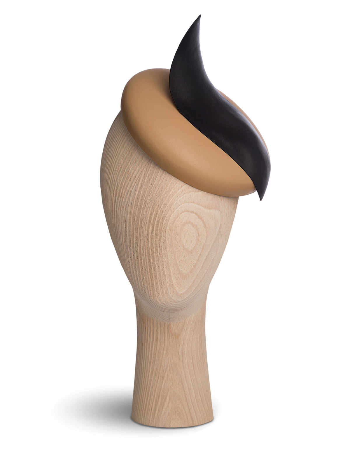 Kristina Dragomir Beige Black Mini Beret