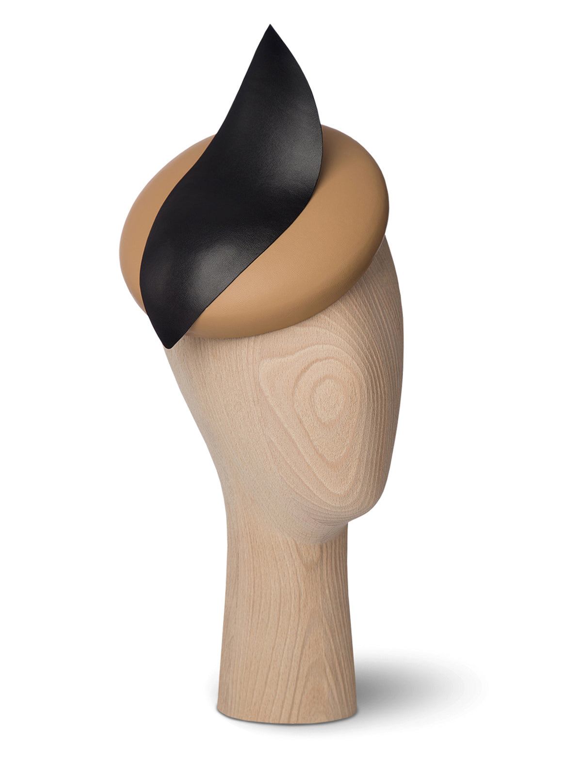 Kristina Dragomir Beige Black Mini Beret