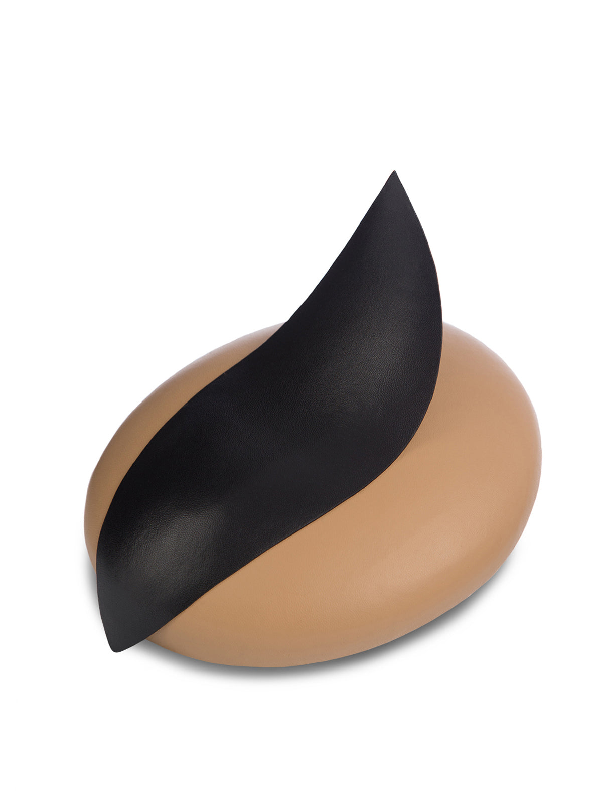 Kristina Dragomir Beige Black Mini Beret