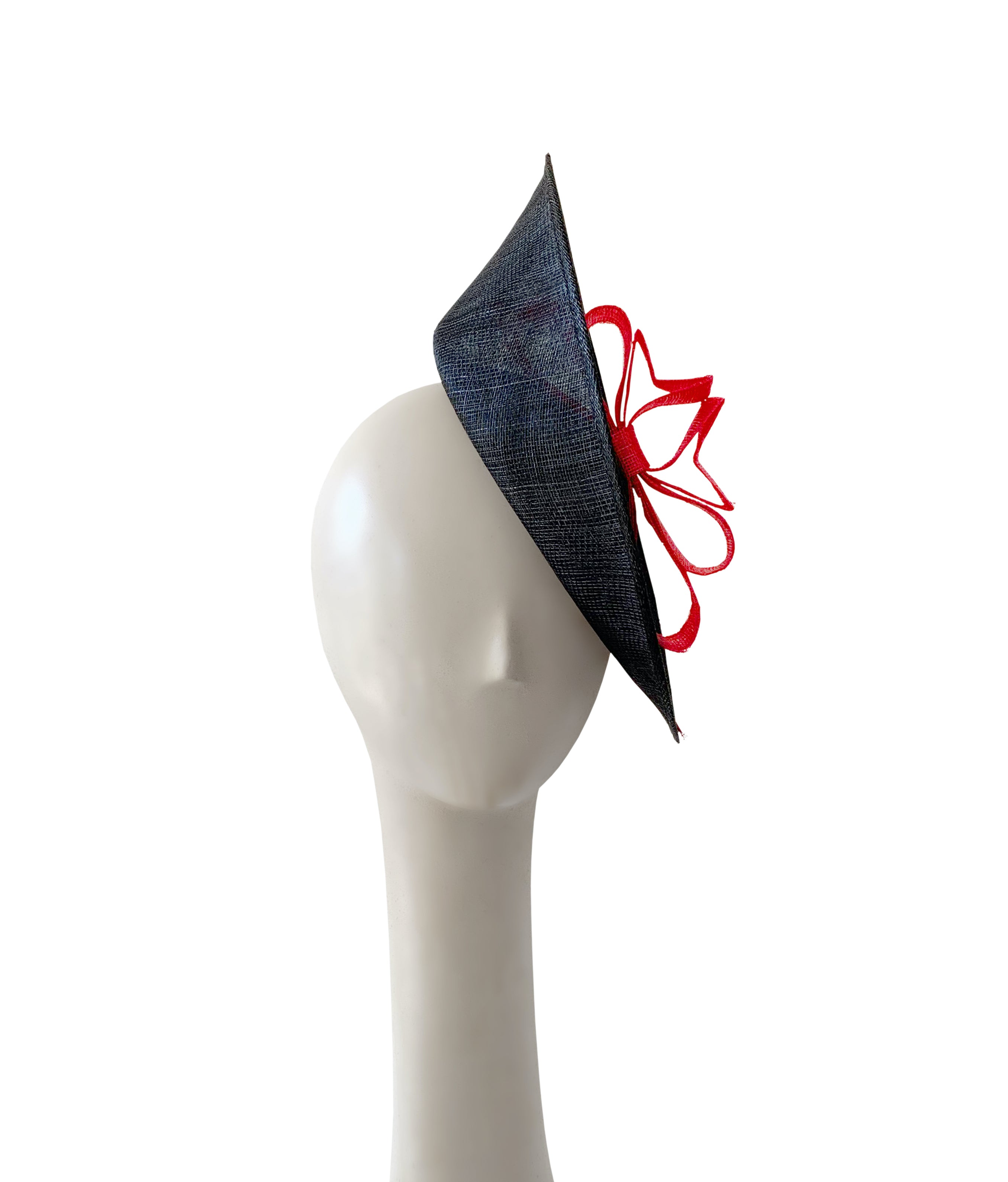 Kristina Dragomir Black Disc Hat with Bow