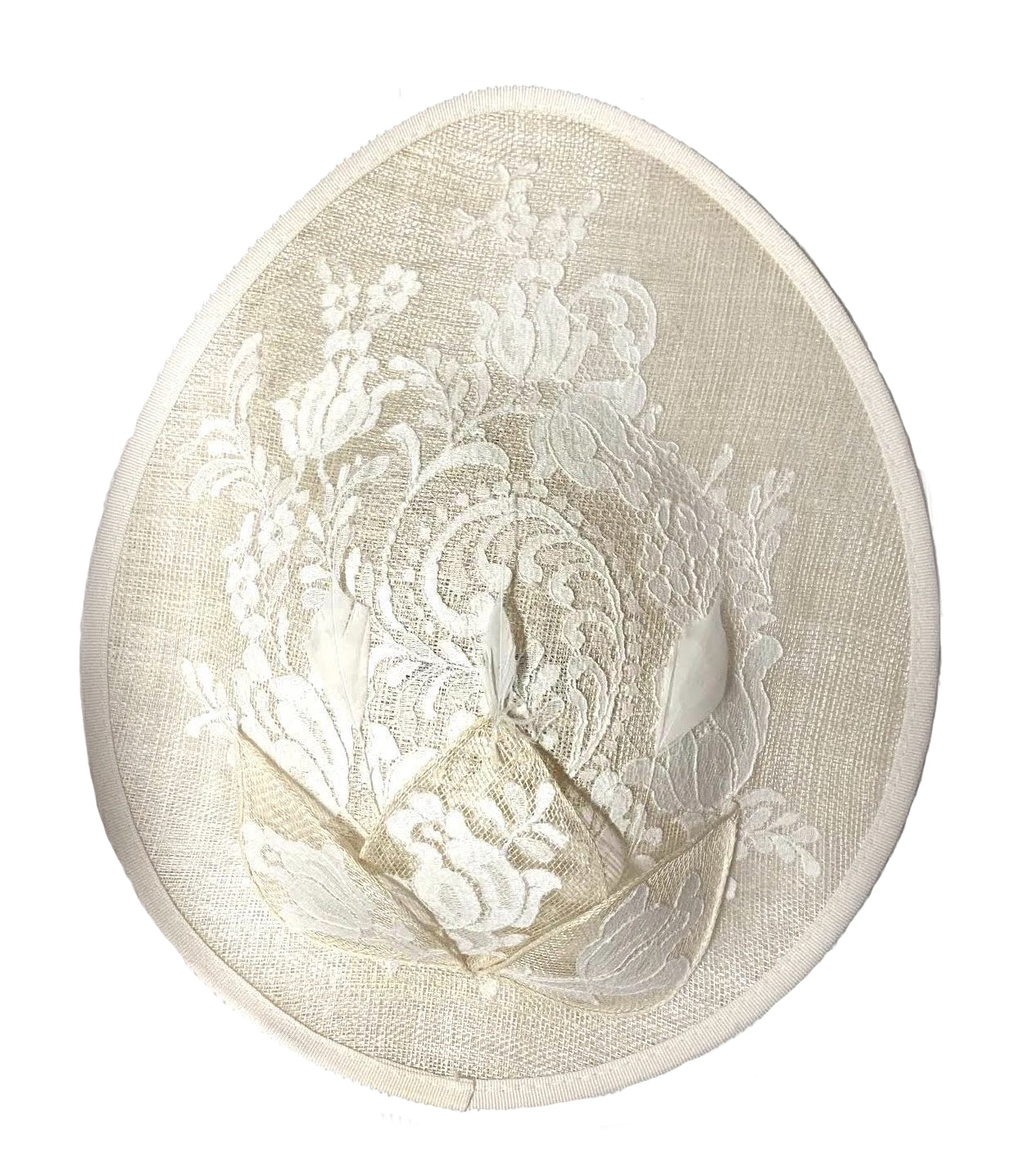 Kristina Dragomir Large White Disc Hat