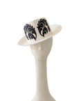 Kristina Dragomir White Hat with Black Lace