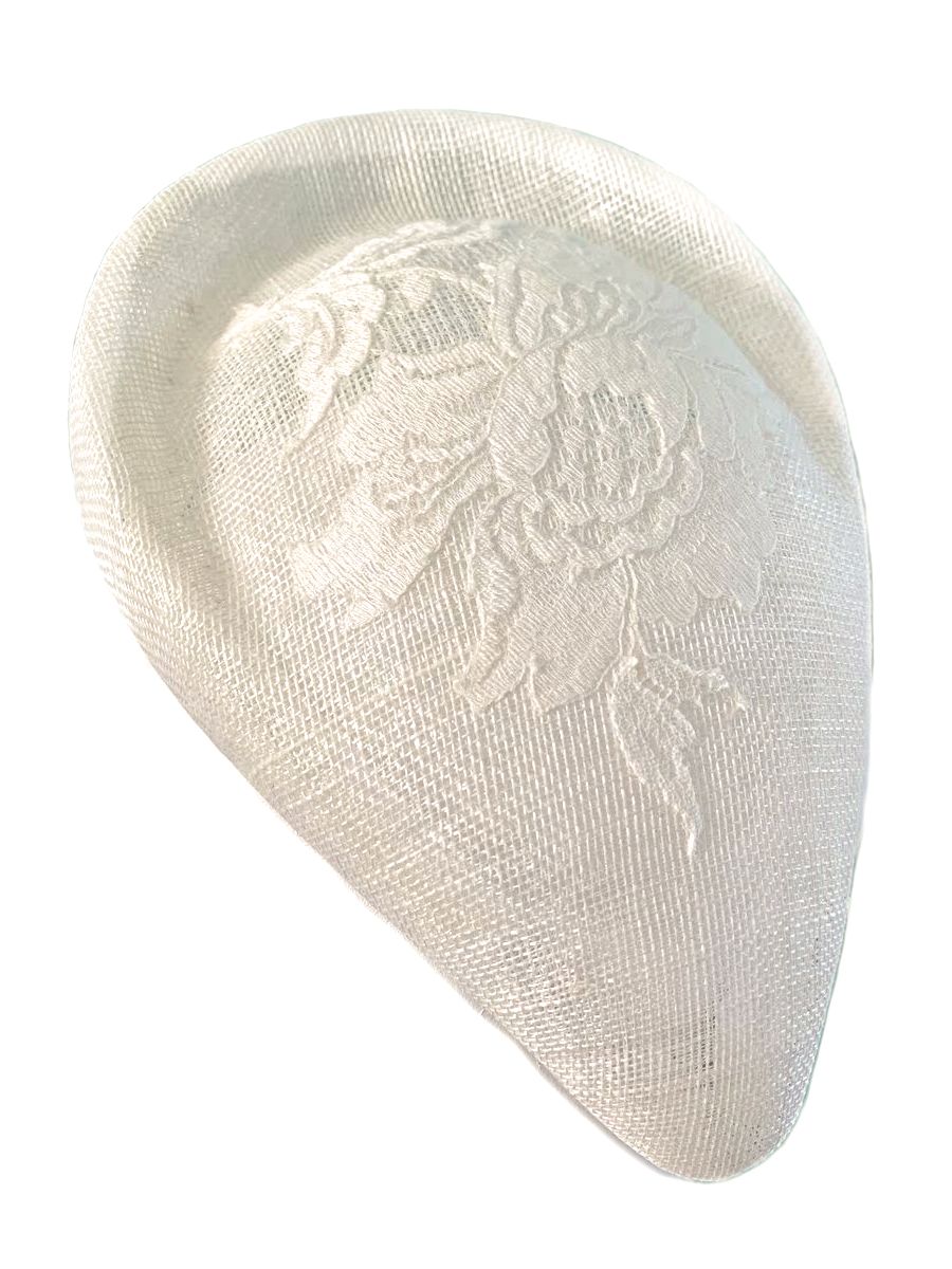 Kristina Dragomir White Tear Drop Hat