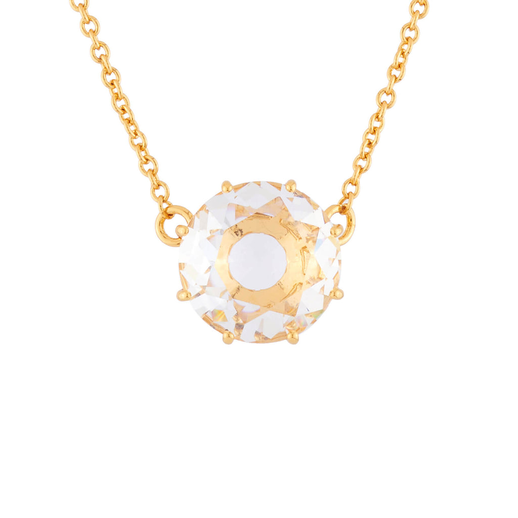 Les Néréides Crystal Round Stone La Diamantine Pendant Necklace