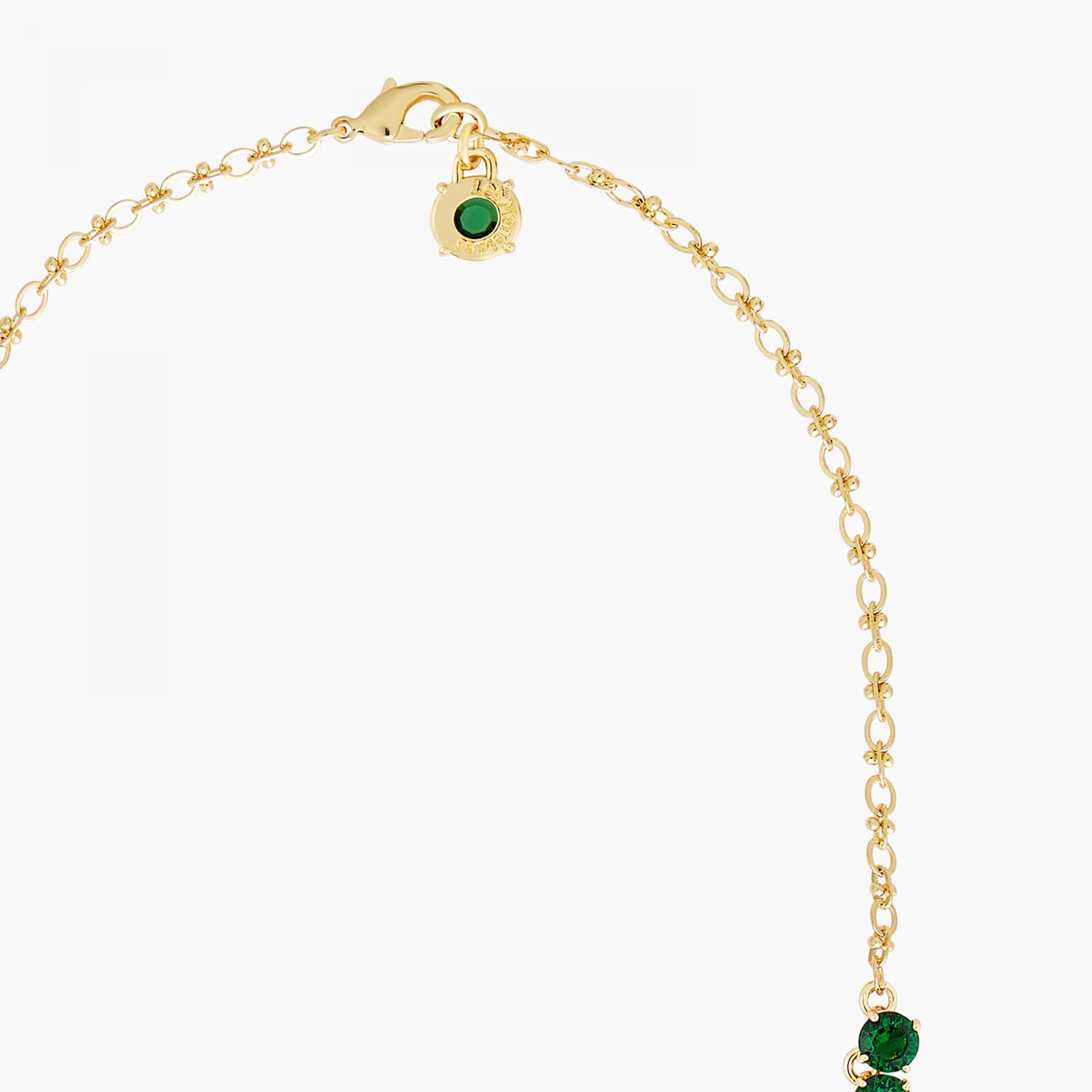Les Néréides Emerald Green Diamantine Luxurious long necklace