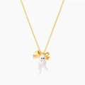 Les Néréides Kitty and Bow Pendant Necklace