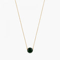 Les Néréides Emerald Green Round Stone Diamantine pendant necklace