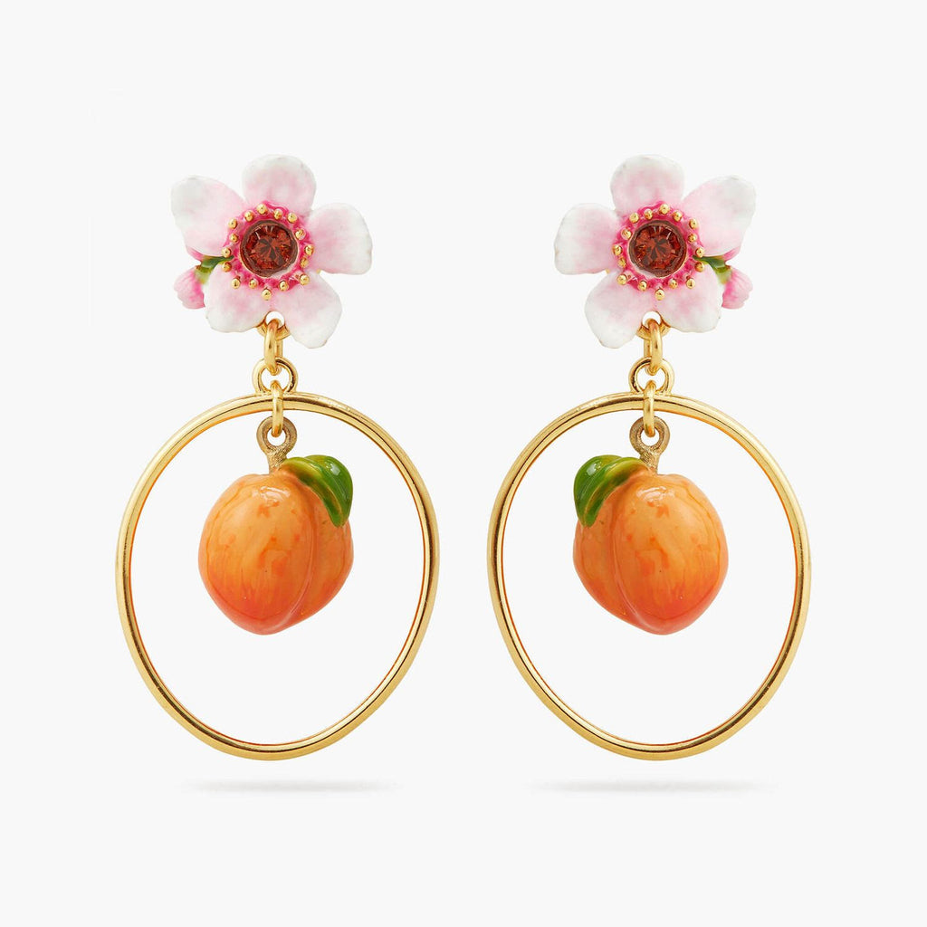 Les Néreídes Flower and Apricot Earrings