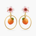 Les Néreídes Flower and Apricot Earrings