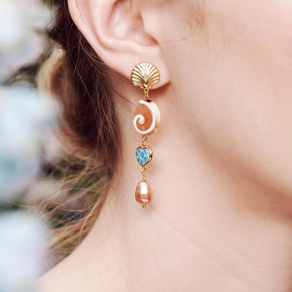 Les Néréides Colourful Out at Sea Post Earrings