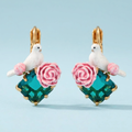 Les Néréides Dove and Peony Earrings