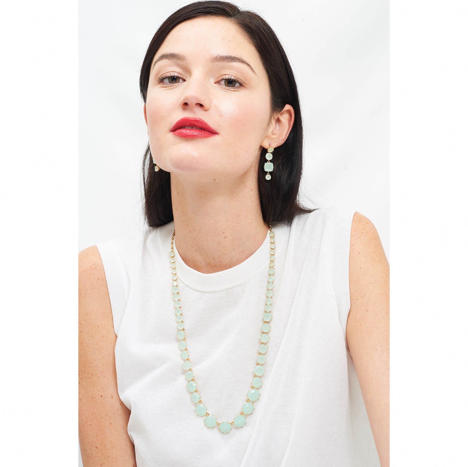 Les Néréides Pale Green La Diamantine Necklace