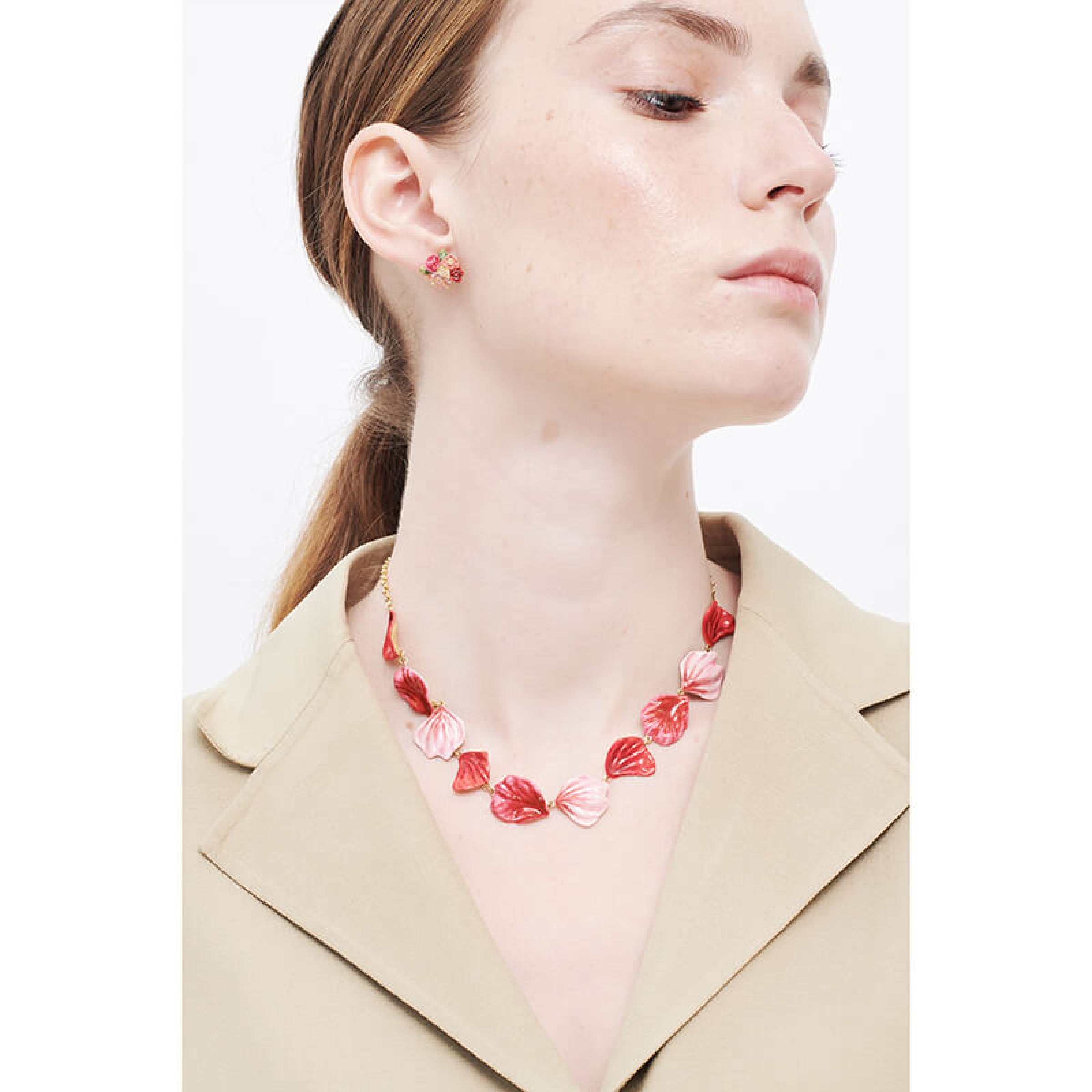 Les Néréides Rose Petals Collar Necklace