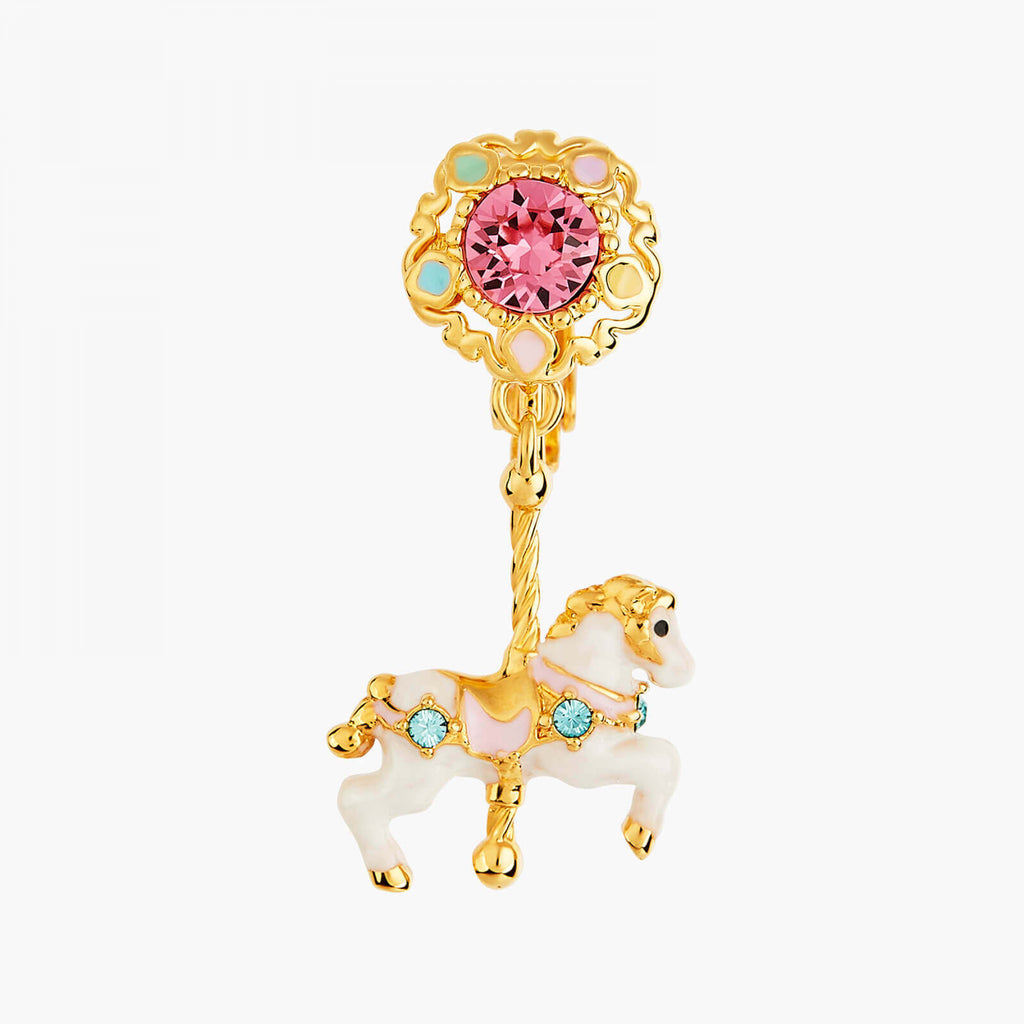 Les Néréides Carousel and Horse Clip-on Earrings