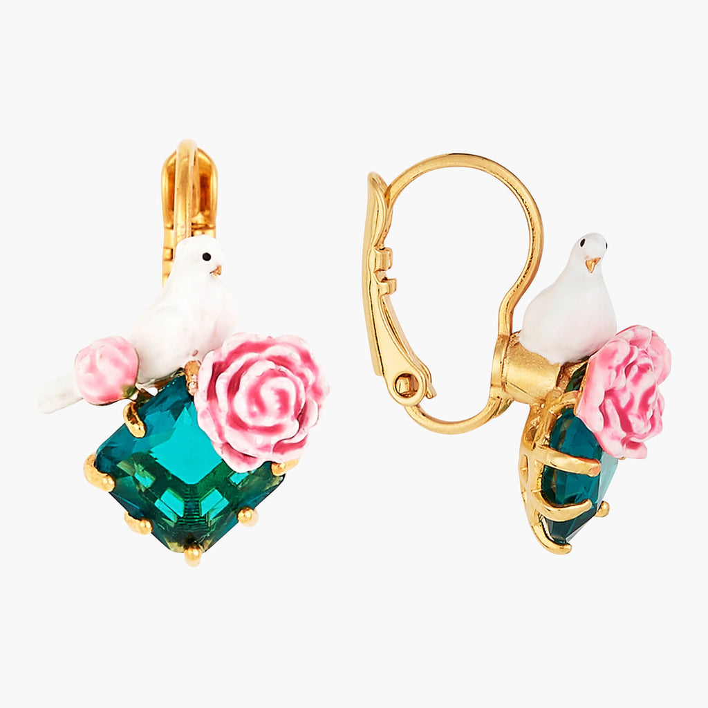 Les Néréides Dove and Peony Earrings