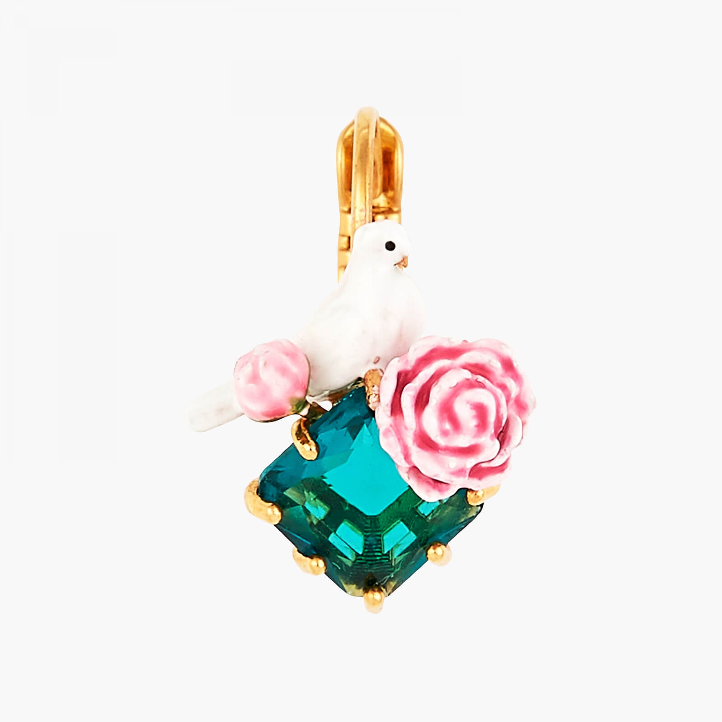 Les Néréides Dove and Peony Earrings