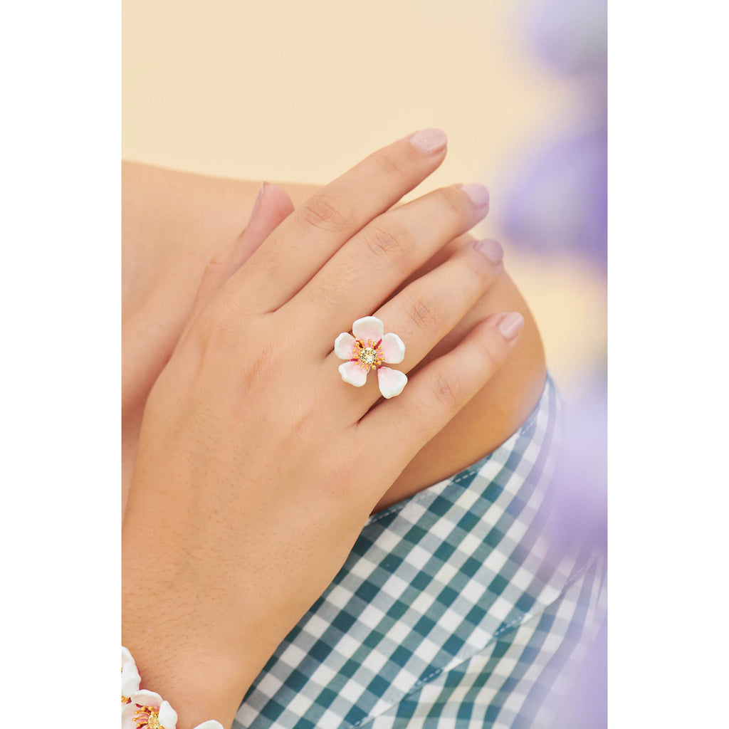 Les Néréides Hanami White Cherry Blossom Ring