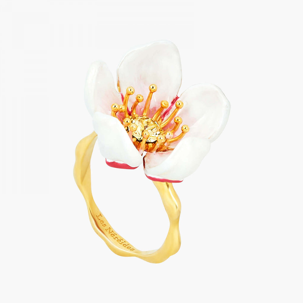 Les Néréides Hanami White Cherry Blossom Ring