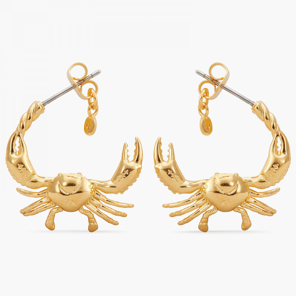 Les Néréides Zodiac Sign Cancer Hoops Earrings
