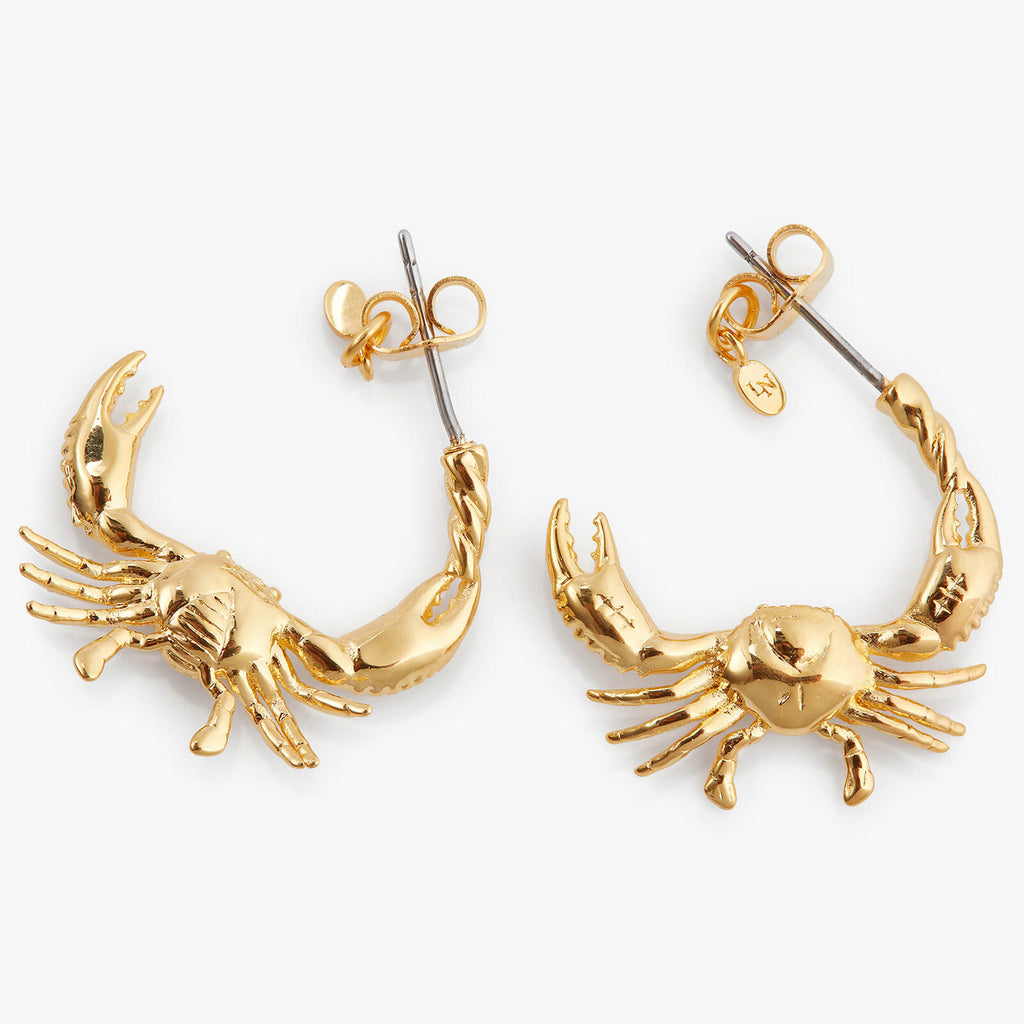 Les Néréides Zodiac Sign Cancer Hoops Earrings