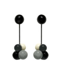Marion Godart Atom Earrings in Black,White & Gray