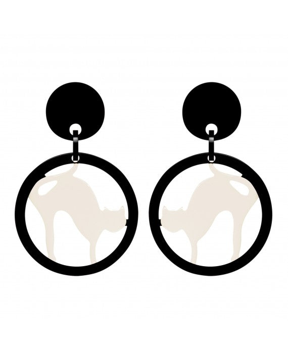 Marion Godart White Cats in Black Hoops