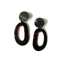Marion Godart Faux Tortoise Shell Hoop Earrings