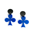 Marion Godart Blue Clubs Casino Earrings