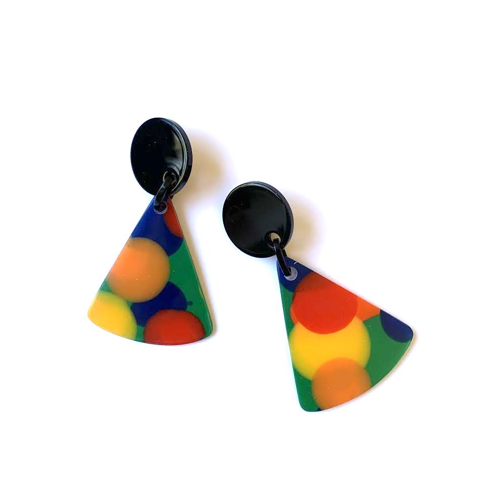 Marion Godart Colorful Pyramide Shaped Earrings