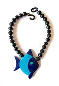 Marion Godart Blue Fish Pendant Necklace