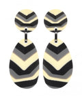 Marion Godart Huge Inca Earrings in Grey Scale