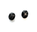 Marion Godart Round Black & Silver Earrings