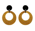 Marion Godart Gold Glitter Hoop Earrings