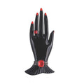 Marion Godart Jeweled Hand Brooch Red