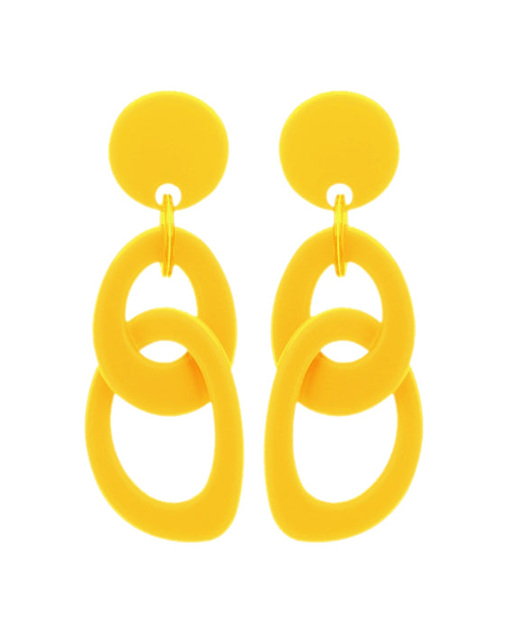 Marion Godart Yellow Double Hoop Earrings