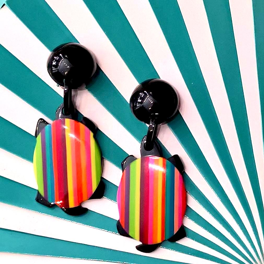 Marion Godart Rainbow Turtle Earrings
