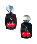 Marion Godart Cherry Earrings with Black Frame