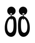 Marion Godart Black Hoop Earrings