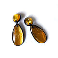Marion Godart Large Amber Gold Drop Earrings