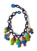 Marion Godart Colorful Necklace with Funny Fishes