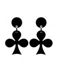 Marion Godart Black Clubs Casino Earrings