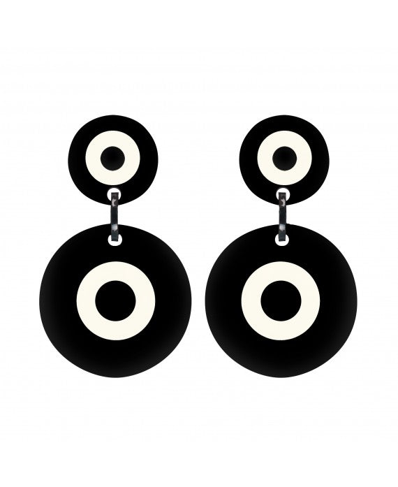 Marion Godart Hypnotic Earrings in Black & White